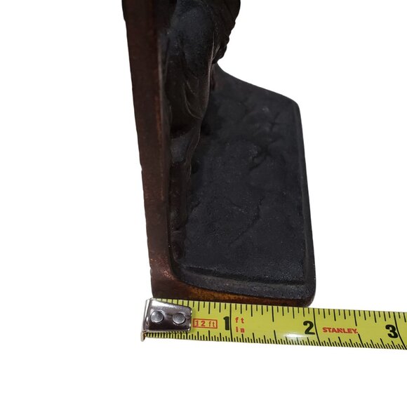 Hubley Pair of Heavy Antique Cast Iron George Washington Bookends, Artist Signed - Picture 8 of 8